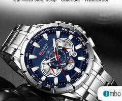 Duży zegarek męski Curren sportowy chronograf datownik box - 1